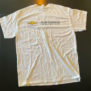 Chevrolet XL White Shirt with Camaro and Corvette